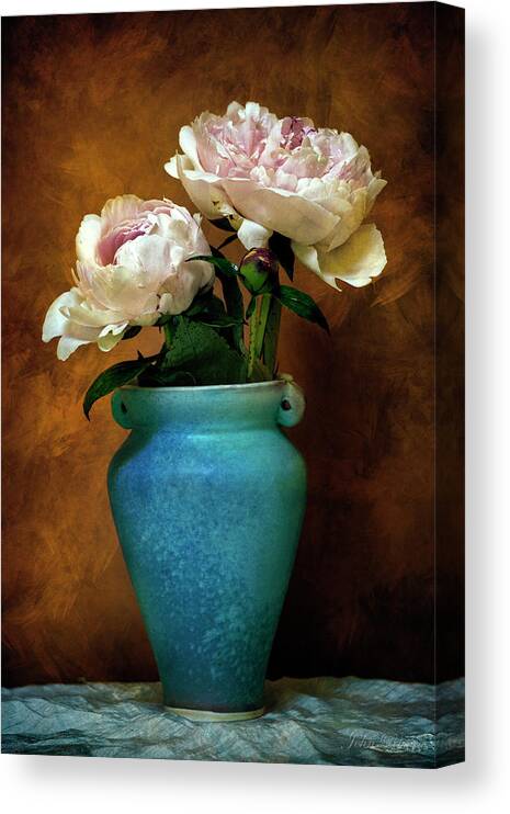 Peonies Canvas Print featuring the photograph Peonies in Spring by John Rivera