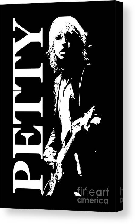 Tom Petty And The Heartbreakers Canvas Print featuring the digital art Petty Cool Ever by Chriscloress