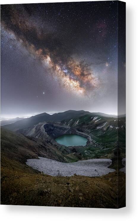 Milkyway Canvas Print featuring the photograph Planet Earth by Harlock