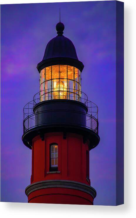 Lighthouse Canvas Print featuring the digital art Ponce Lighthouse by Dimitris Sivyllis