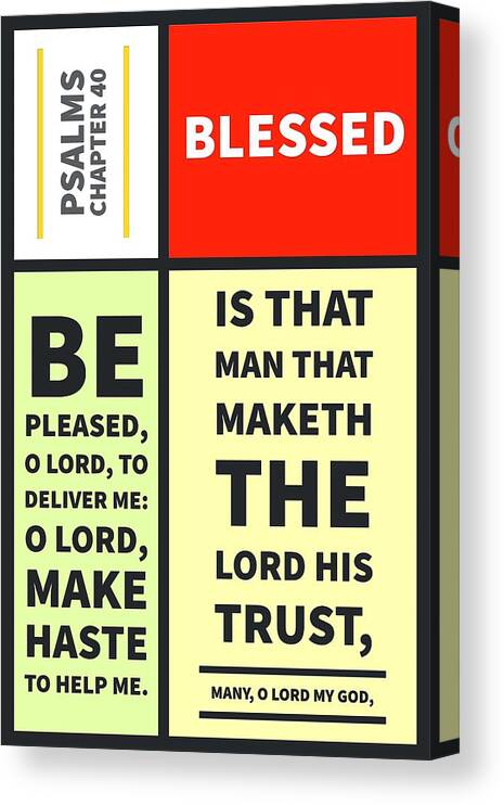 Jesus Canvas Print featuring the digital art Psalms chapter 40 by Payet Emmanuel