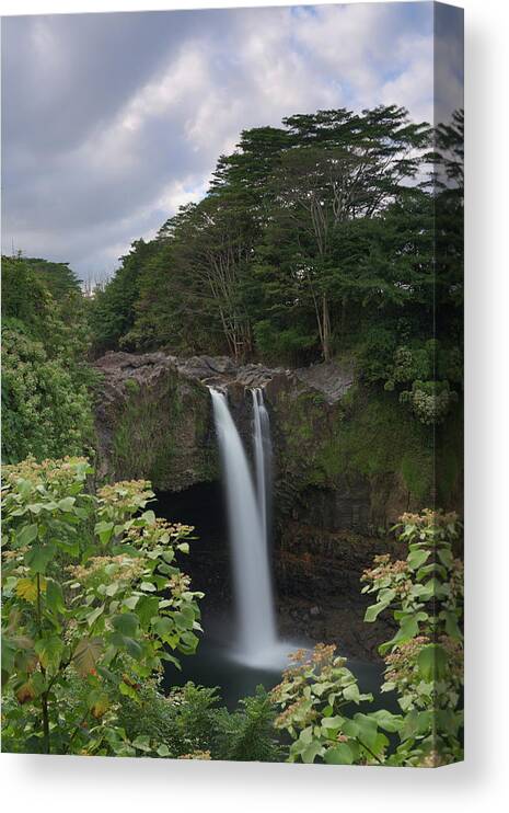 Hawaii Canvas Print featuring the photograph Rainbow Falls by Ivan Franklin