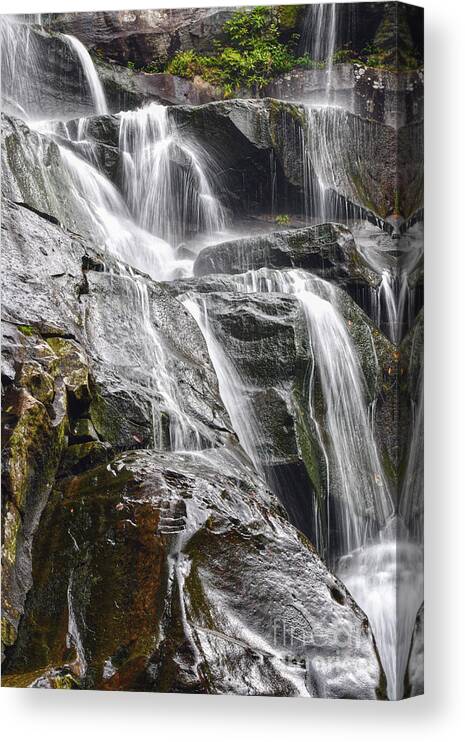 Ramsey Cascades Canvas Print featuring the photograph Ramsey Cascades 6 by Phil Perkins