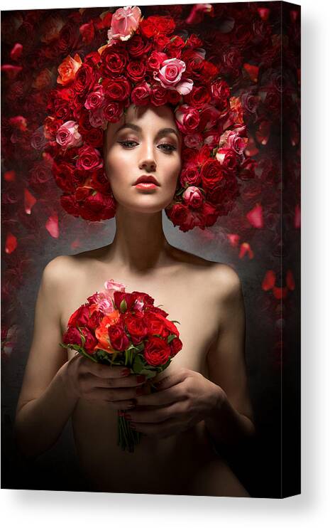 Rose Canvas Print featuring the photograph Red Roses by Siegart