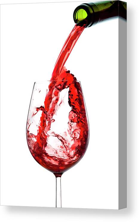 Funky Canvas Print featuring the photograph Red Wine Pouring by Eli asenova