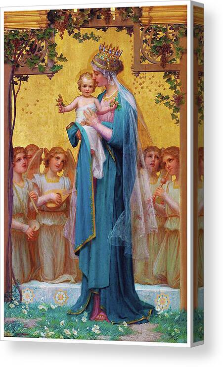 Religious 0001 Canvas Print featuring the mixed media Religious 0001 by Vintage Lavoie