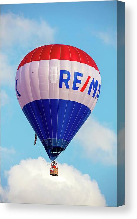 Hot Air Balloon Canvas Print featuring the photograph REMAX Balloon by Deborah Penland