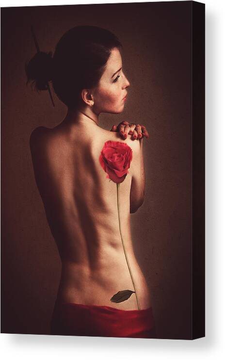 Fine Art Nude Canvas Print featuring the photograph Rose by Igor Star
