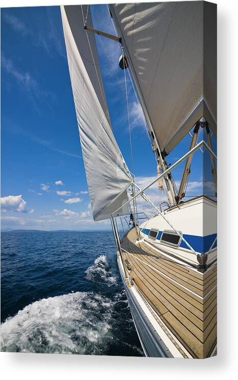 Wind Canvas Print featuring the photograph Sailing Against The Wind by Gaspr13