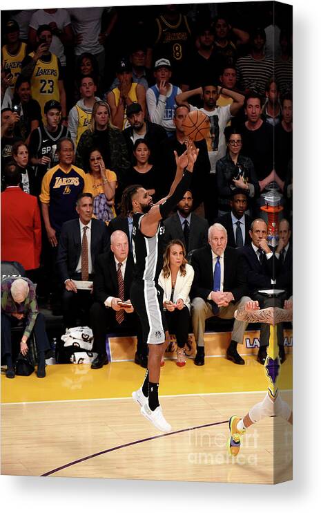 Patty Mills Canvas Print featuring the photograph San Antonio Spurs V Los Angeles Lakers by Adam Pantozzi