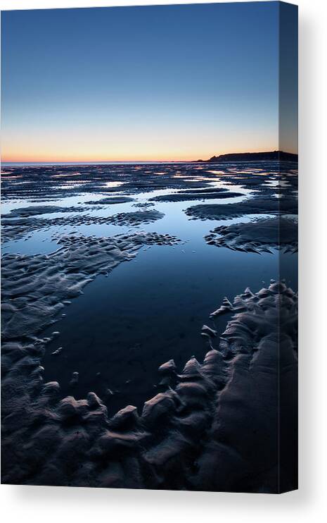 Tranquility Canvas Print featuring the photograph Sand Patterns At Twilight At St Ouens by David Clapp