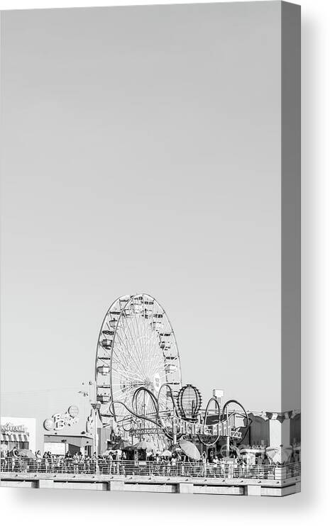 America Canvas Print featuring the photograph Santa Monica Pier Ferris Wheel at Pacific Park by Paul Velgos