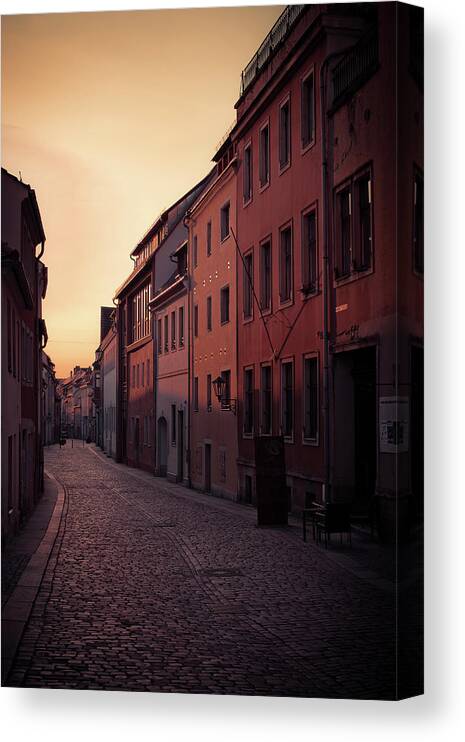 Tranquility Canvas Print featuring the photograph Schmiedestraße by Holger Mörbe