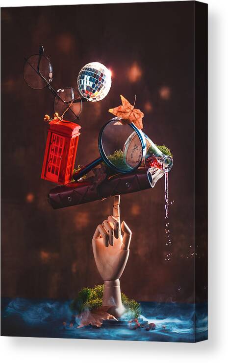 Concept Canvas Print featuring the photograph Selfie by Dina Belenko