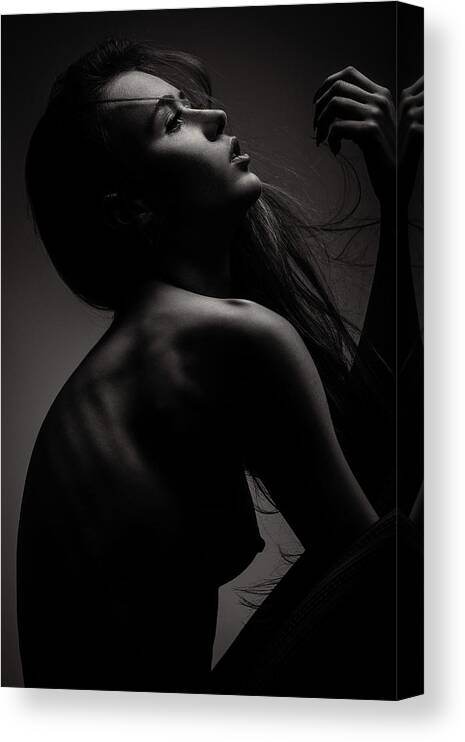 Fine Art Nude Canvas Print featuring the photograph Sensuality by Martin Krystynek Mqep