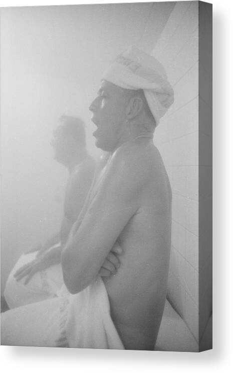 Florida - Us State Canvas Print featuring the photograph Sinatra In The Sauna by John Dominis