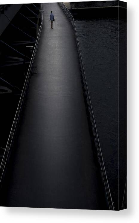 Bridge Canvas Print featuring the photograph Single by Ramiz ?ahin