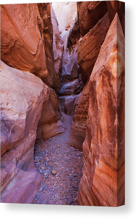 Orange Color Canvas Print featuring the photograph Slot Canyon Colors by Lucynakoch