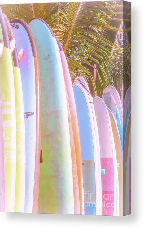 Surfboards Canvas Print featuring the photograph Soft and Light 8 by Becqi Sherman