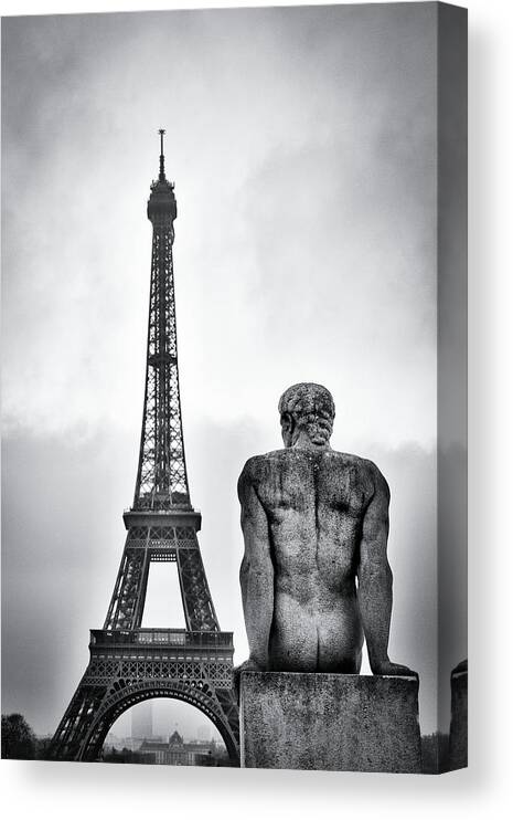 Sculpture Canvas Print featuring the photograph Steel Lady by Guillaume Vigoureux