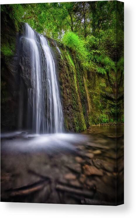 Waterfall Canvas Print featuring the photograph Stephens Falls by Brad Bellisle