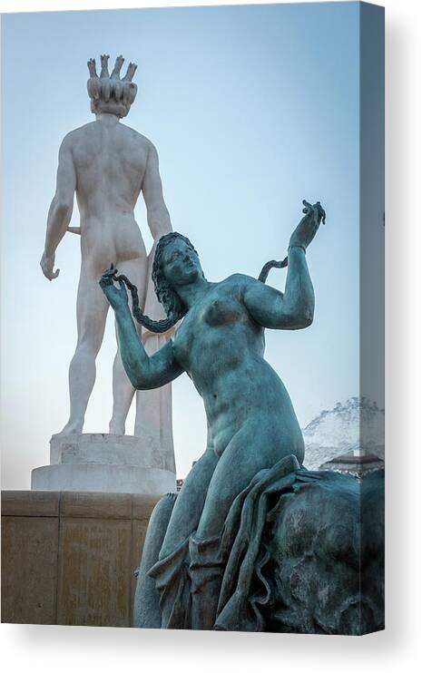 Apollo Canvas Print featuring the photograph Sun Fountain by Nigel R Bell