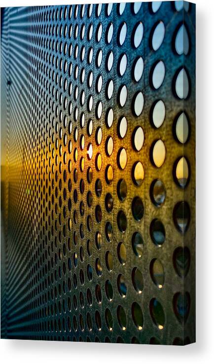 Sunset Canvas Print featuring the photograph Sunset In Macro by Wohl Michelle