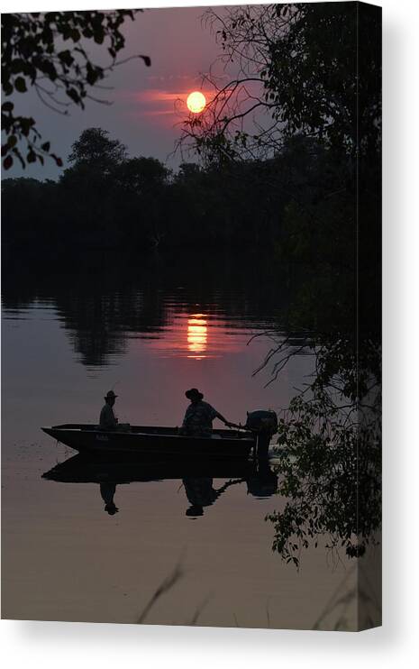 River Canvas Print featuring the photograph Sunset Over the Kafue River by Ben Foster