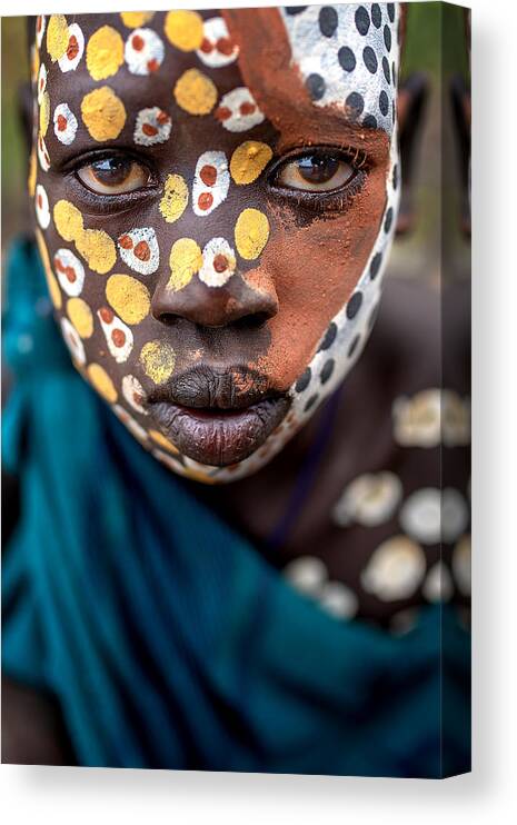 Tribe Canvas Print featuring the photograph Surma Ethnic by Giuliobertocci