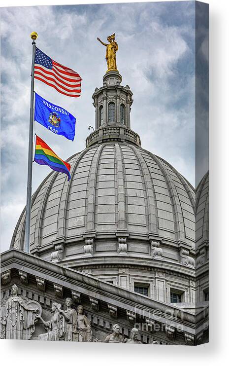  Rainbow Canvas Print featuring the photograph Symbolic Wave by Amfmgirl Photography