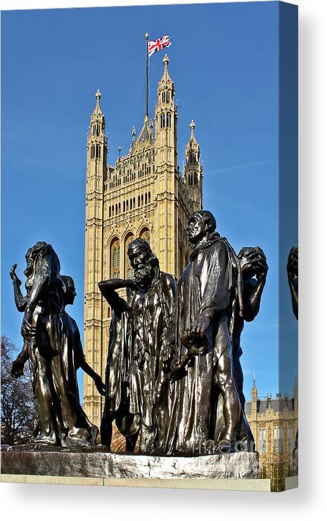 Calais Canvas Print featuring the photograph The Burghers of Calais London by Terri Waters