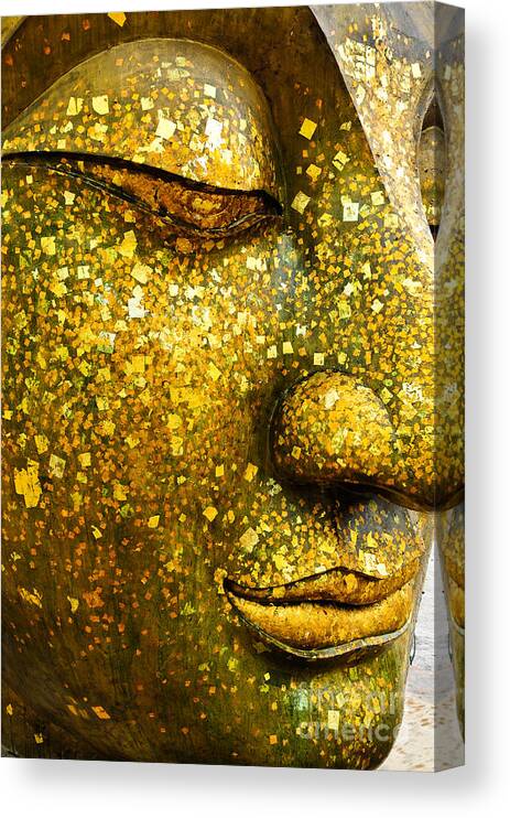 Symbol Canvas Print featuring the photograph The Face Of Buddha by Wasu Watcharadachaphong