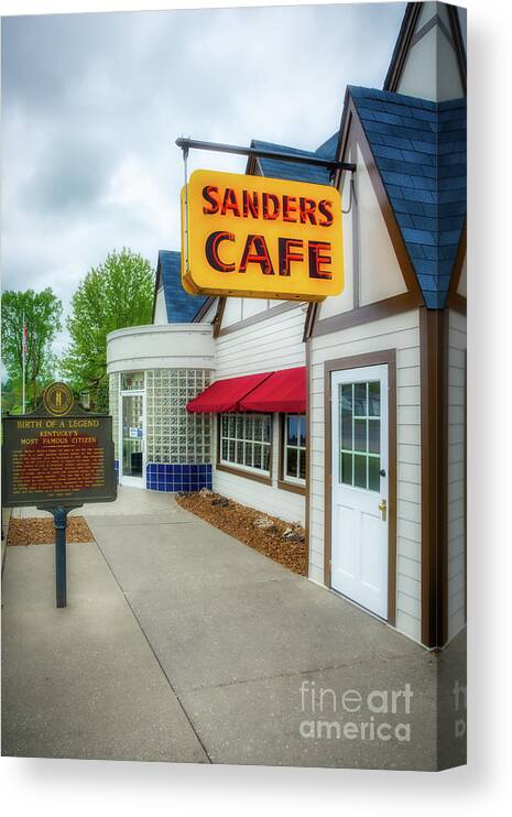 Cafe Pictures Canvas Print featuring the photograph The First KFC by Mel Steinhauer