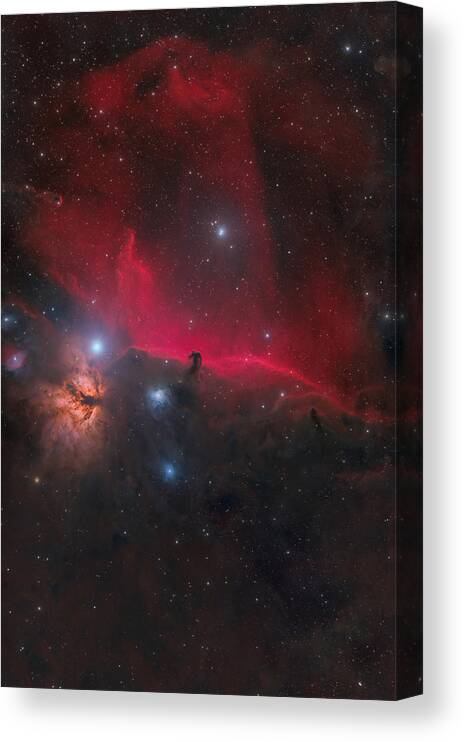 Astronomy Canvas Print featuring the photograph The Horsehead Nebula by Nicolas Rolland