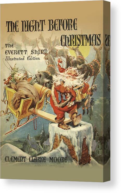 Xmas Canvas Print featuring the painting The Night Before Christmas by Everett Shinn