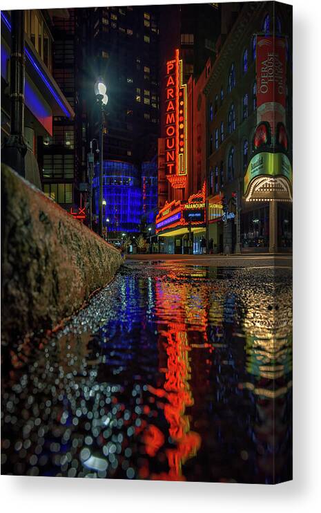 Boston Canvas Print featuring the photograph The Paramount Theatre by Kristen Wilkinson