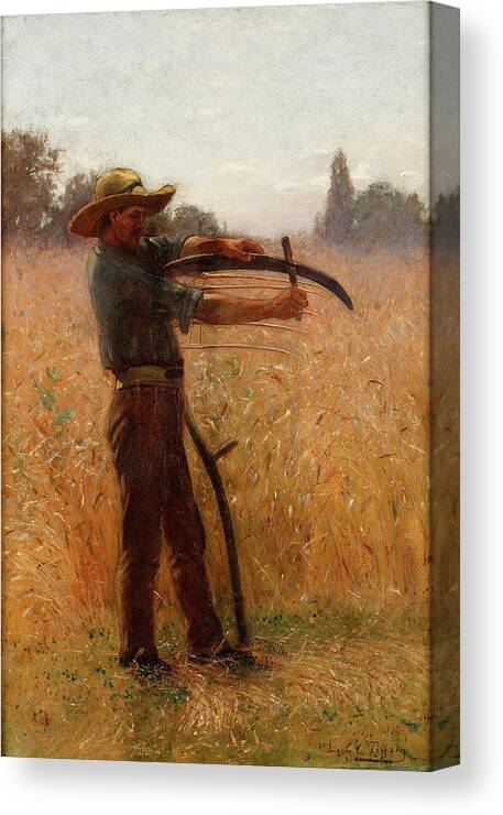 The Reaper Canvas Print featuring the painting The Reaper by Eastman Johnson
