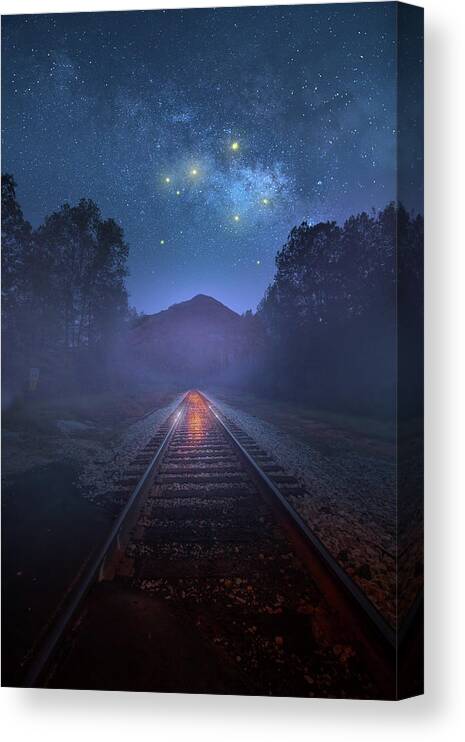 Stars Of Locust Ridge Canvas Print featuring the photograph The Stars of Locust Ridge by Mark Andrew Thomas