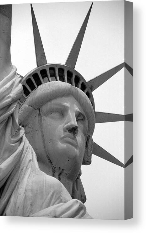 Statue Of Liberty Canvas Print featuring the photograph The Statue Of Liberty As Seen From by New York Daily News Archive