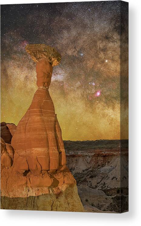 Astronomy Canvas Print featuring the photograph The Toadstool and the Core by Ralf Rohner