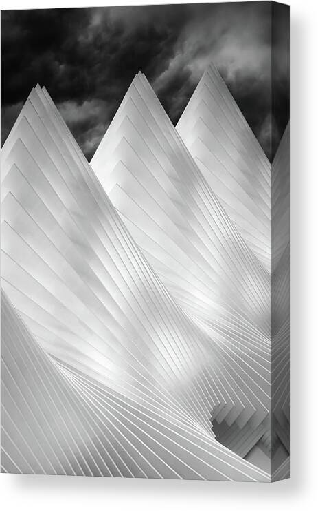 Calatrava Canvas Print featuring the photograph Three Summits by Michiel Hageman