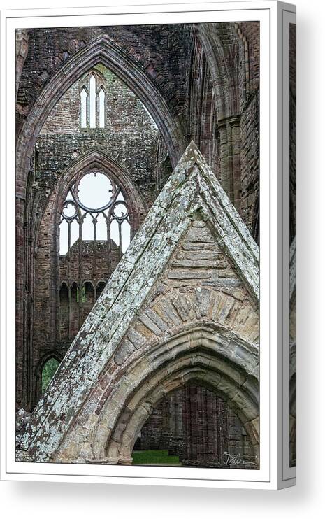 Arches Canvas Print featuring the photograph Through the Arches in Tintern Abbey by Peggy Dietz