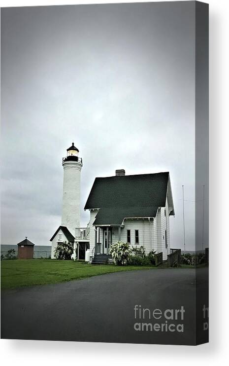 Lighthouse Canvas Print featuring the photograph Tibbetts Point by Michael Lang