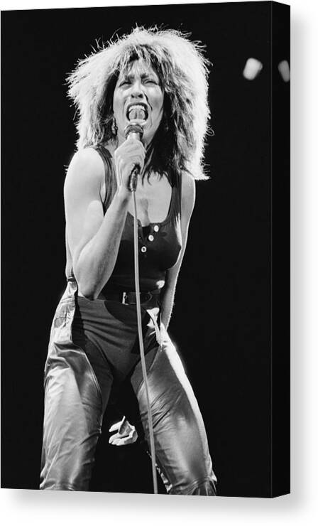 Singer Canvas Print featuring the photograph Tina Turner by Fin Costello