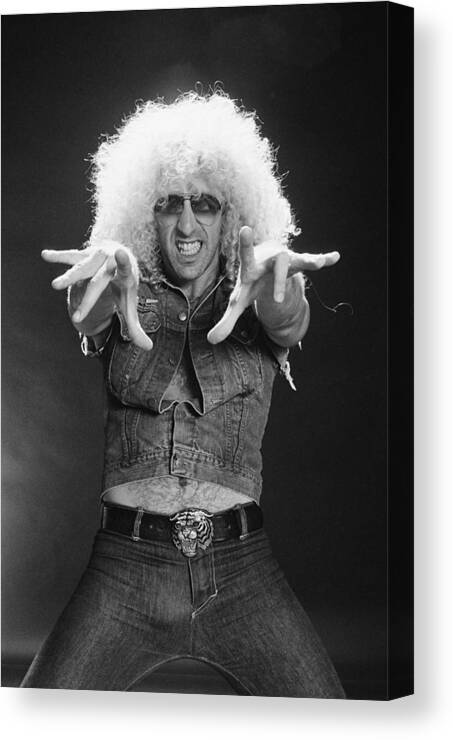 Event Canvas Print featuring the photograph Twisted Sister Under The Blade by Fin Costello