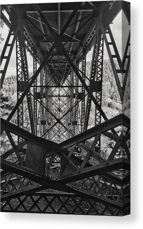 Bridge Canvas Print featuring the photograph Under the Bridge by Jerry Abbott