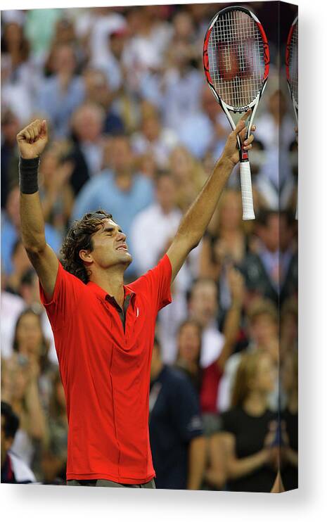 Tennis Canvas Print featuring the photograph U.s. Open Mens Championship by Matthew Stockman