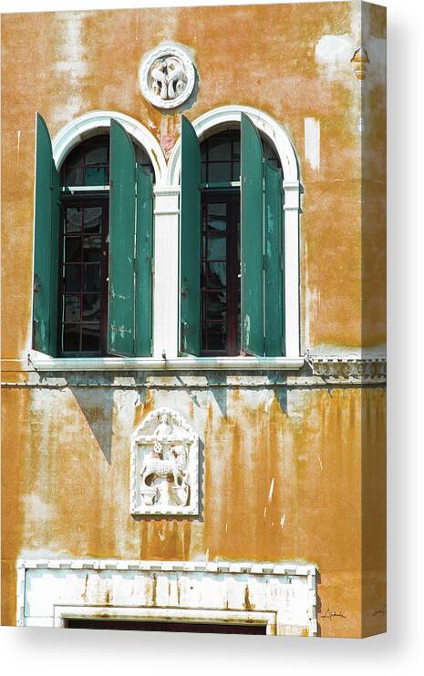 Architecture Canvas Print featuring the photograph Venice Architecture I by Aledanda