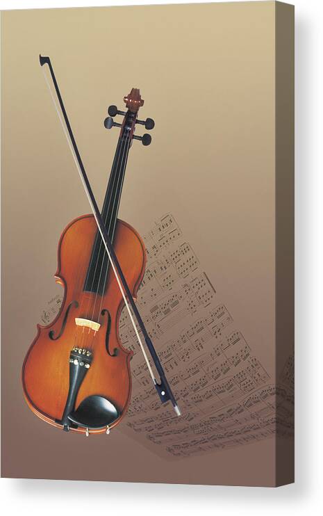 Sheet Music Canvas Print featuring the photograph Violin by Comstock