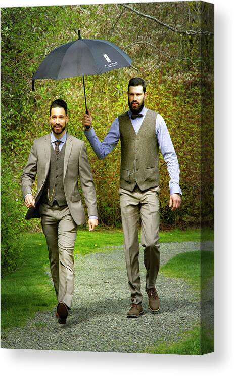 Men Canvas Print featuring the photograph Walking the Groom by Daniel Martin